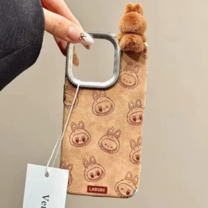 Labubu mobile phone case with carrying strap