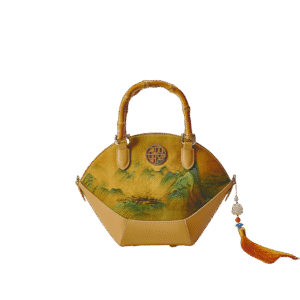 Chinese Painting Xiangyunsha Silk Tote Bag Designer Handbag