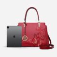 Embroidery_Leather_Magnolia_CrossbodyTote_Bag_Women_Handbag_P120335