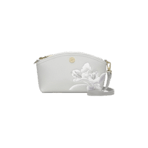 Embroidery Leather Grey Camellia Women Handbag Wallet