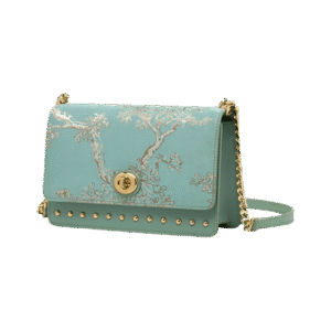 Embroidery Leather Chain Shoulder Bag Sacred Tree Handbag